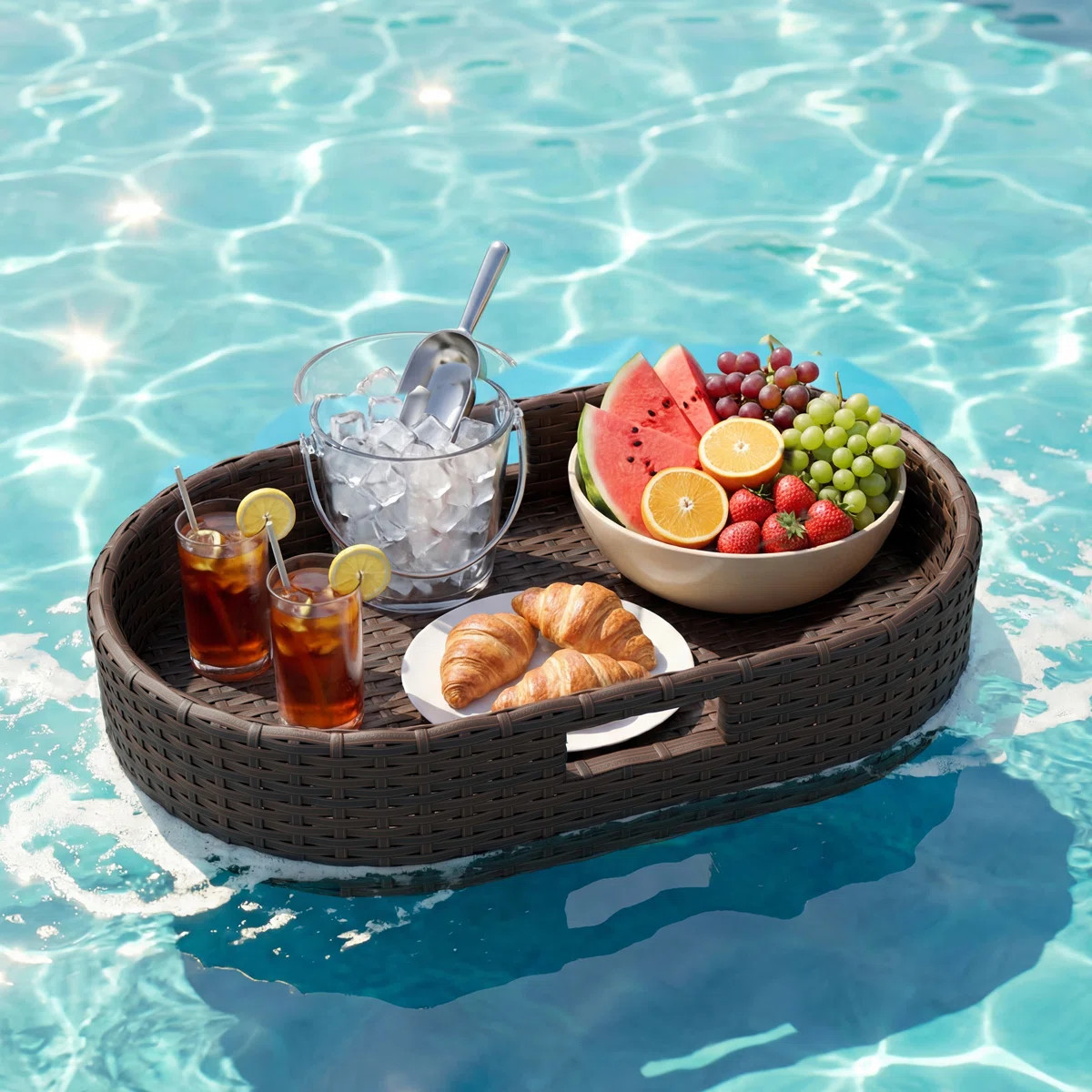 Medium Size Floating Tray, Oval Serving Tray For Swimming Pool Floats, For Sandbars, Spas, And Pa... | Wayfair North America