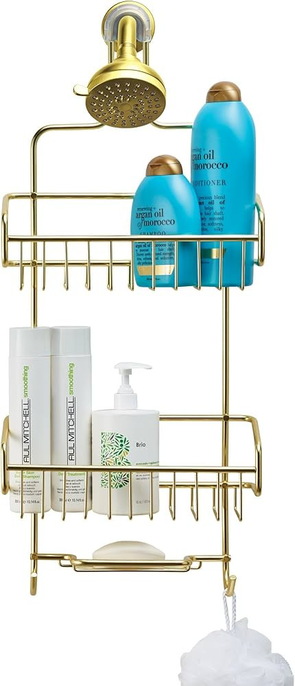 Better Houseware Extra Large Shower Caddy - Gold | Amazon (US)