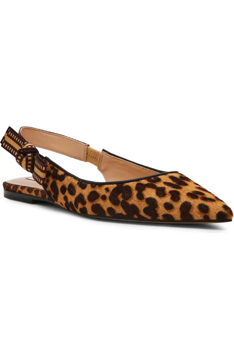 Steve Madden Olsen Slingback Genuine Calf Hair Pointed Toe Flat (Women) | Nordstrom | Nordstrom