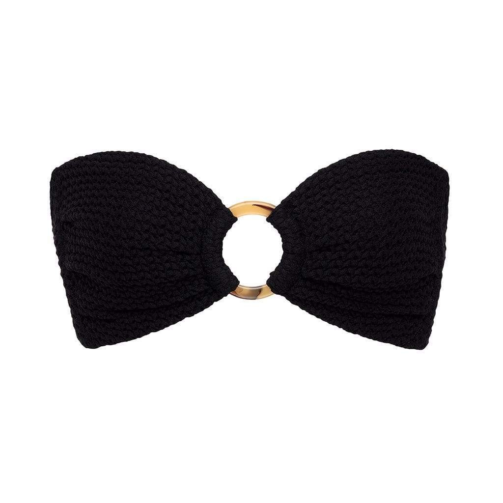 Black Crochet Tori Bandeau Bikini Top | Montce