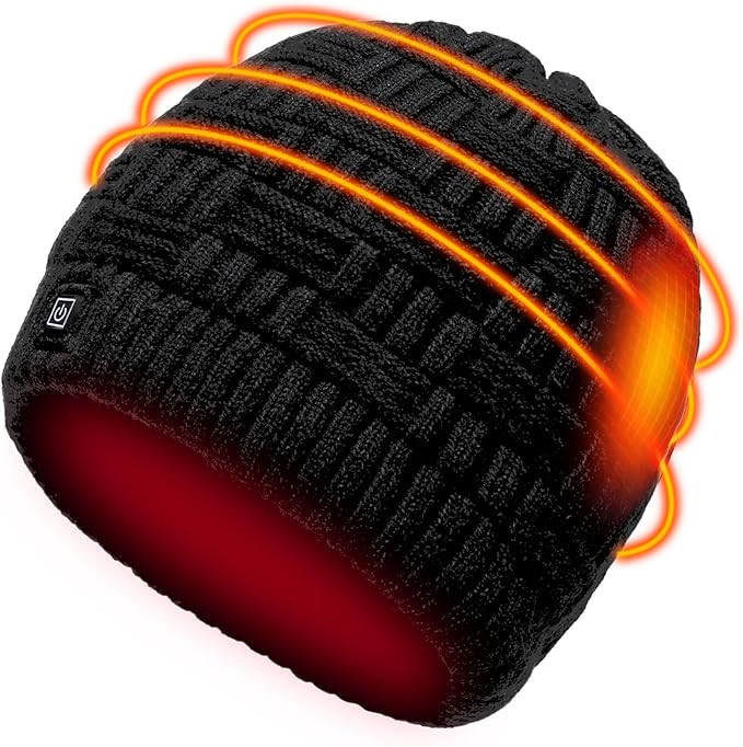 Svanur Heated Hat with 7.4V Battery,3 Heating Levels Women Men Winter Heated Beanie for Skiing,Fi... | Amazon (US)