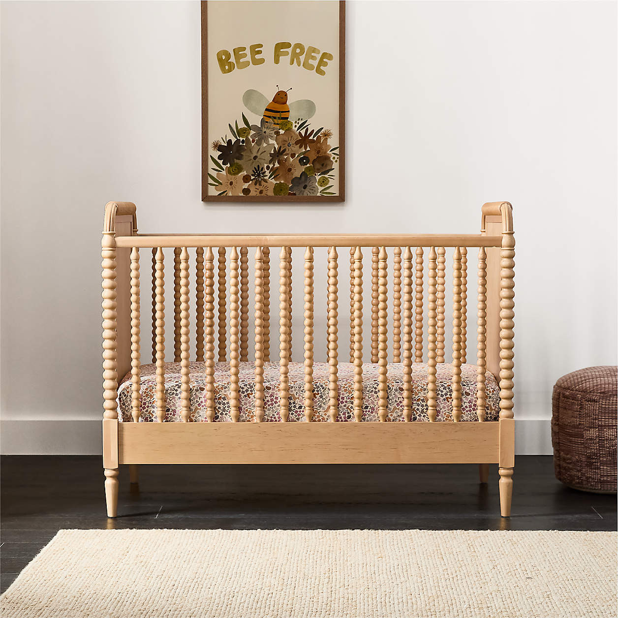 Jenny Lind Heirloom Deep Brown Wood Convertible Crib + Reviews | Crate & Kids | Crate & Barrel