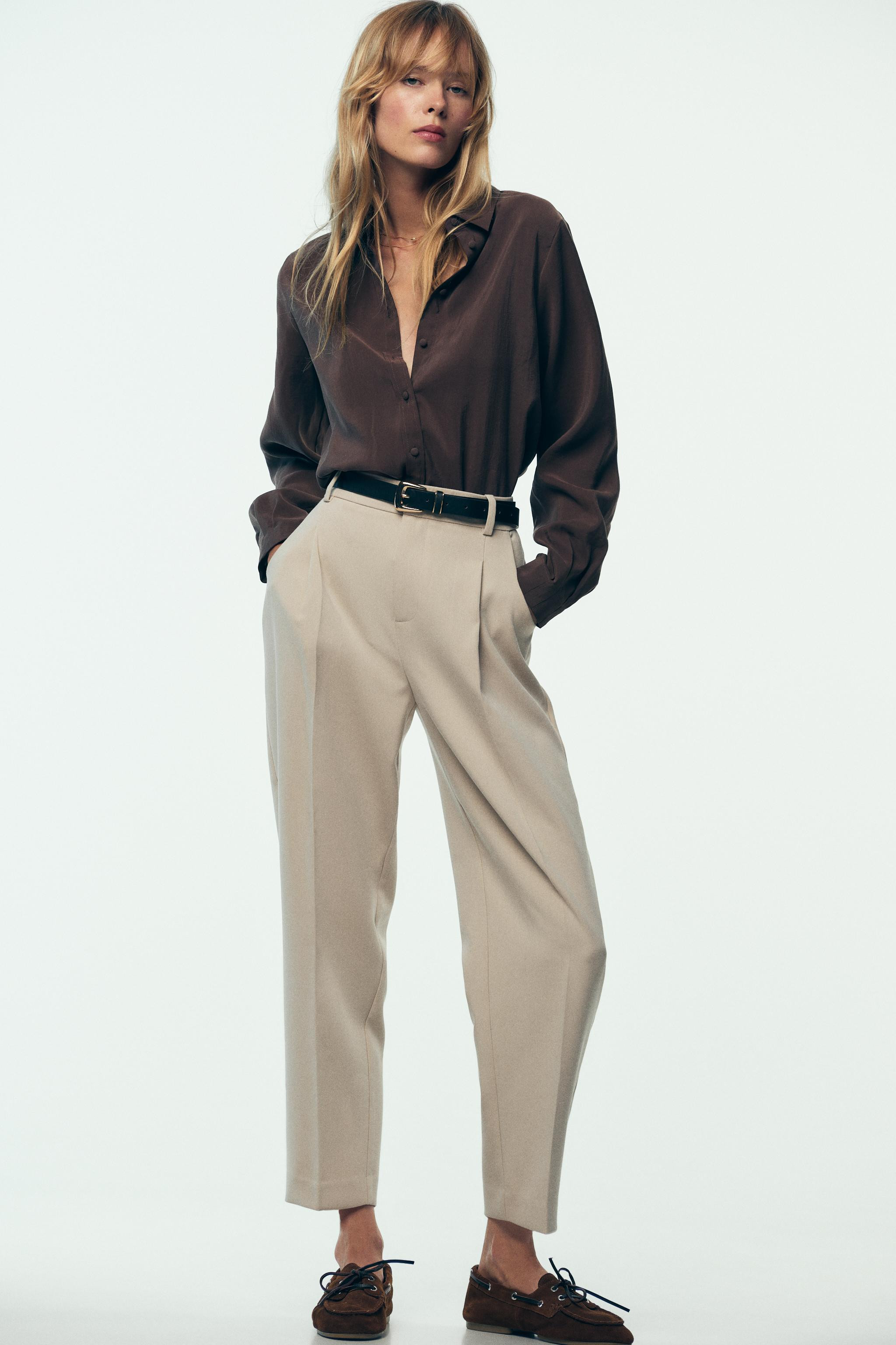 DARTED TROUSERS WITH BELT | Zara UK