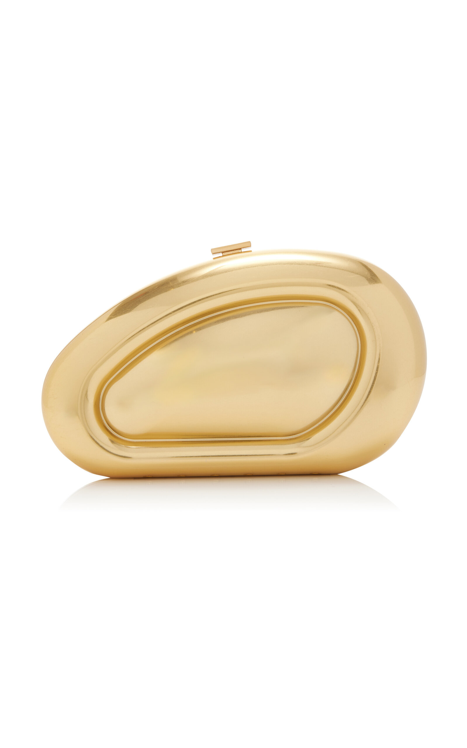 SIMKHAI - Luna Oval Gold-Tone Clutch - Gold - OS - Moda Operandi | Moda Operandi (Global)