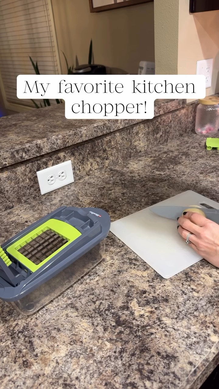 Hands down one of my favorite choppers! I love the interchangeable plates to cut certain sizes. One quick shut of the lid and it’s cut perfectly! 







#kitchen #kitchentool #kitchengadgets #kitchentricks #chopper

#LTKfoodie #LTKvlog #LTKU