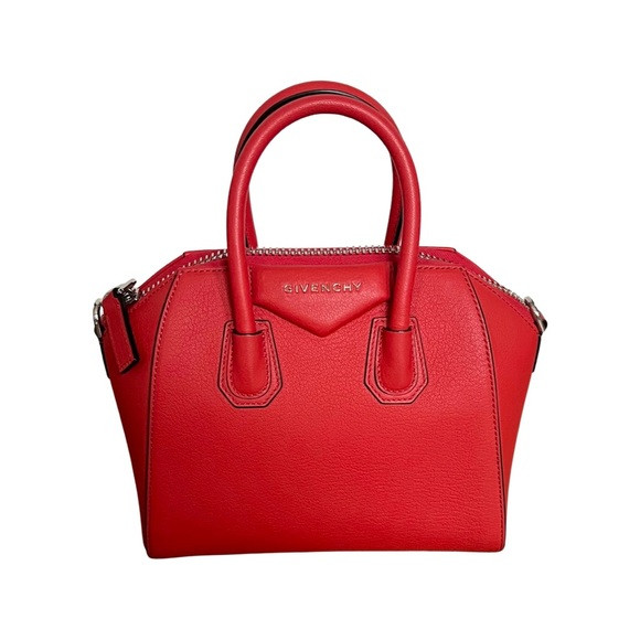 Givenchy Ladies Grained Leather Mini Antigona Bag In Light Red New With Tags | Poshmark