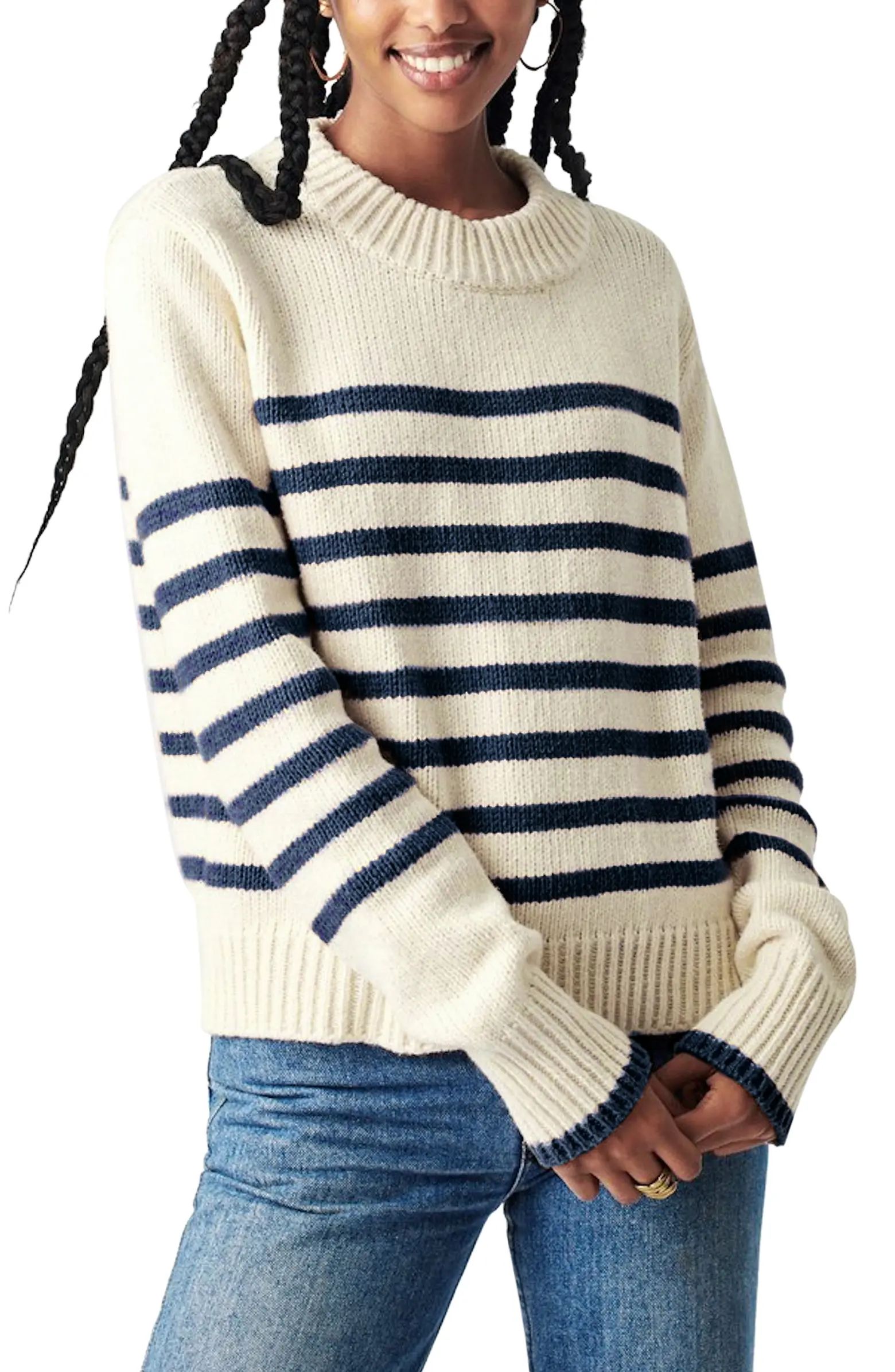 Cuddle Stripe Crewneck Sweater | Nordstrom