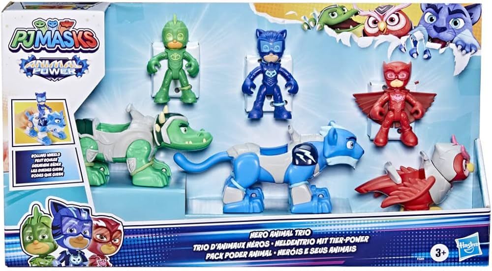 PJ Masks Power Hero Animal Trio Playset, with 3 Cars and Action Figures, Preschool Toys, Superher... | Amazon (US)