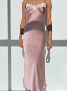 Alexina High Back Maxi Dress Pink | Princess Polly US