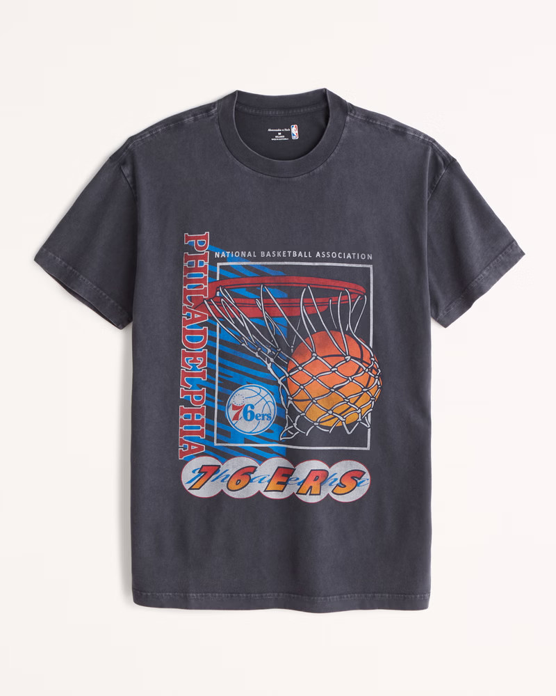 Men's Long-Sleeve Denver Nuggets Graphic Tee | Men's Tops | Abercrombie.com | Abercrombie & Fitch (US)