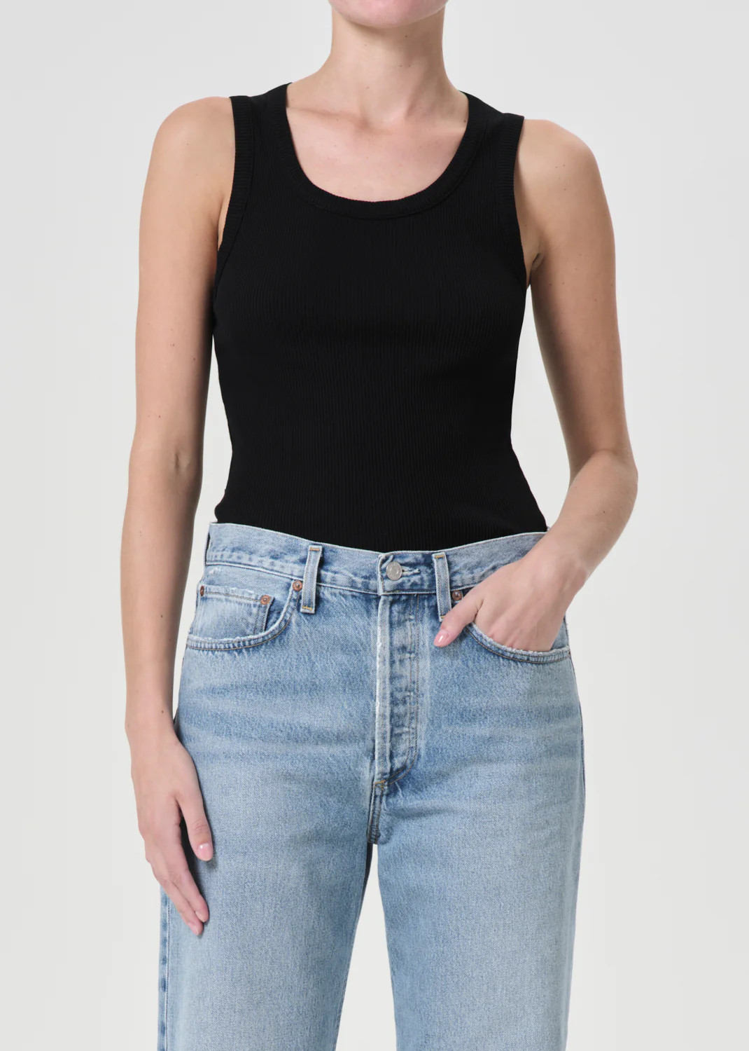 Poppy Tank in Black | AGOLDE