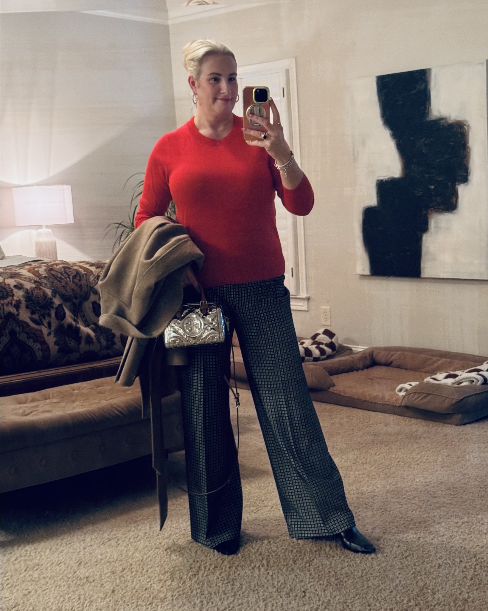 Little xmas party and some xmas shopping!  Wearing a Med sweater in the softest cashmere and my new plain SPANX pants in large regular!  They were so comfy and the length was perfect 

Holiday parties, holiday outfits, holiday party outfits, business casual holiday party outfit, women’s holiday outfit, simple holiday outfit, what to wear for the holidays, no dress holiday outfit, comfy holiday outfit, stretchy pants for a holiday event 

#LTKOver40 #LTKMidsize #LTKstorytime