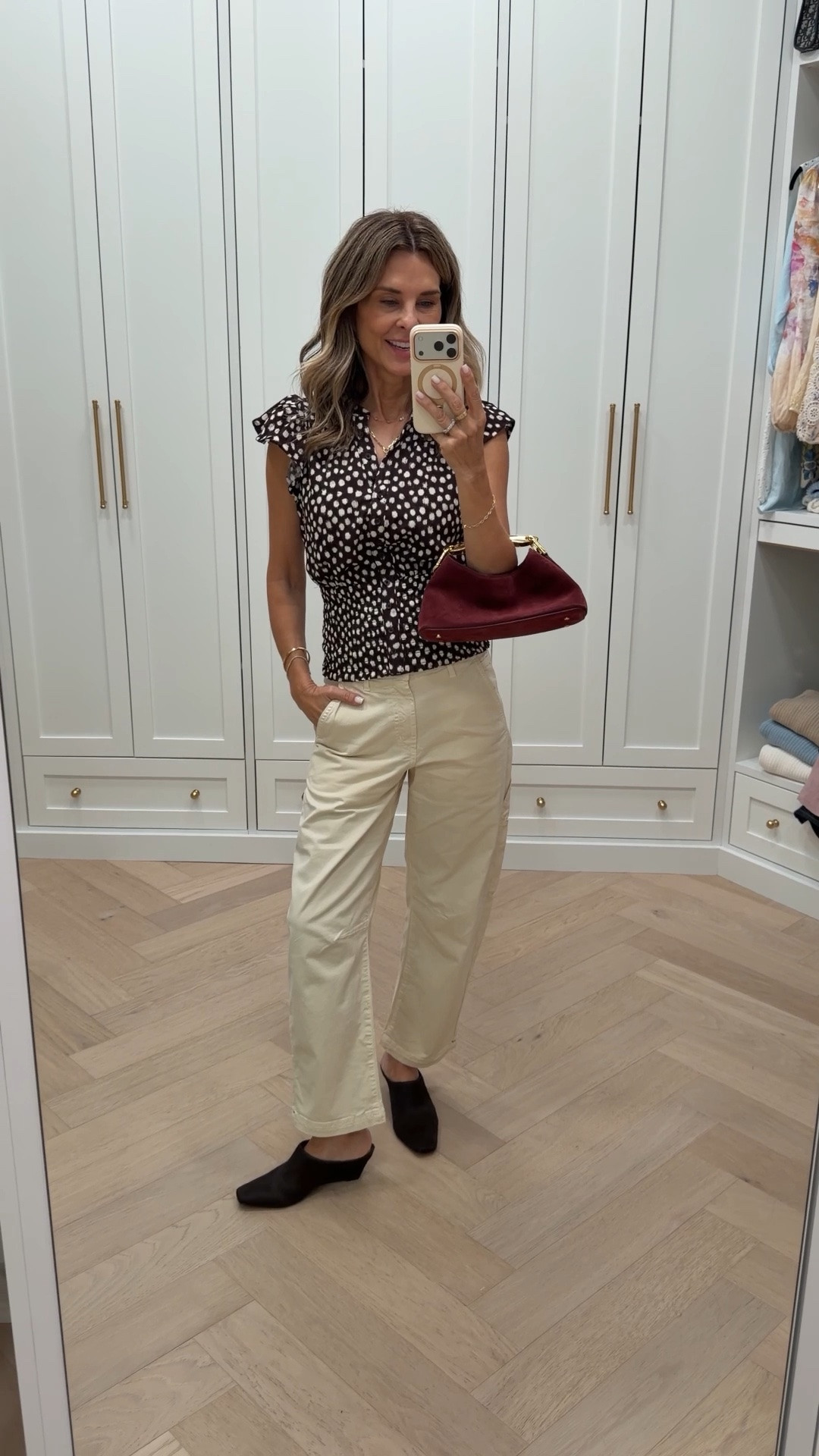 I’m 5’6’’
-top is @Anthropologie size S
-pants TTS are linked on my ShopMy https://go.shopmy.us/p-83307509

#LTKootd #LTKOver40 #LTKSeasonal