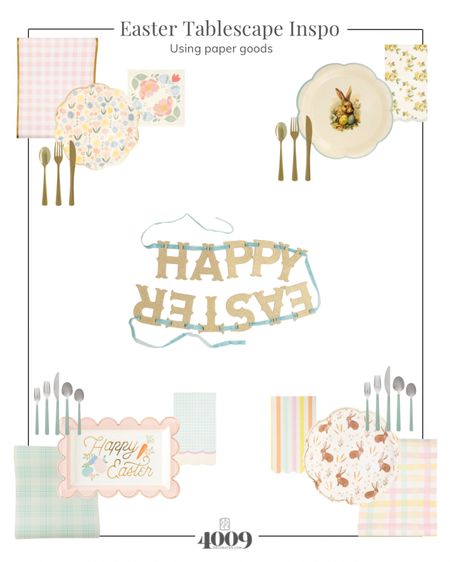 Easter tablescape using paper goods and plastic flatware

#LTKSpringSale #LTKSeasonal #LTKhome