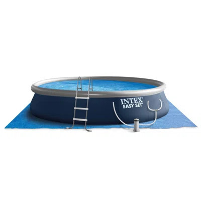 Intex Easy Set Round Inflatable Outdoor Above Ground Swimming Pool Set | Wayfair North America