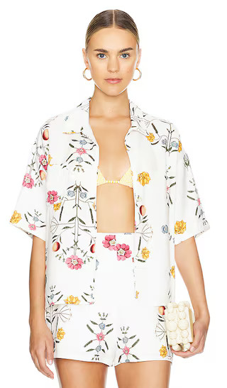 The Celesta Shirt in Dahlia Floral | Revolve Clothing (Global)