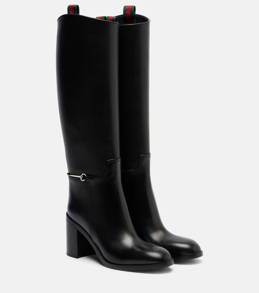 Horsebit leather knee-high boots | Mytheresa (US/CA)