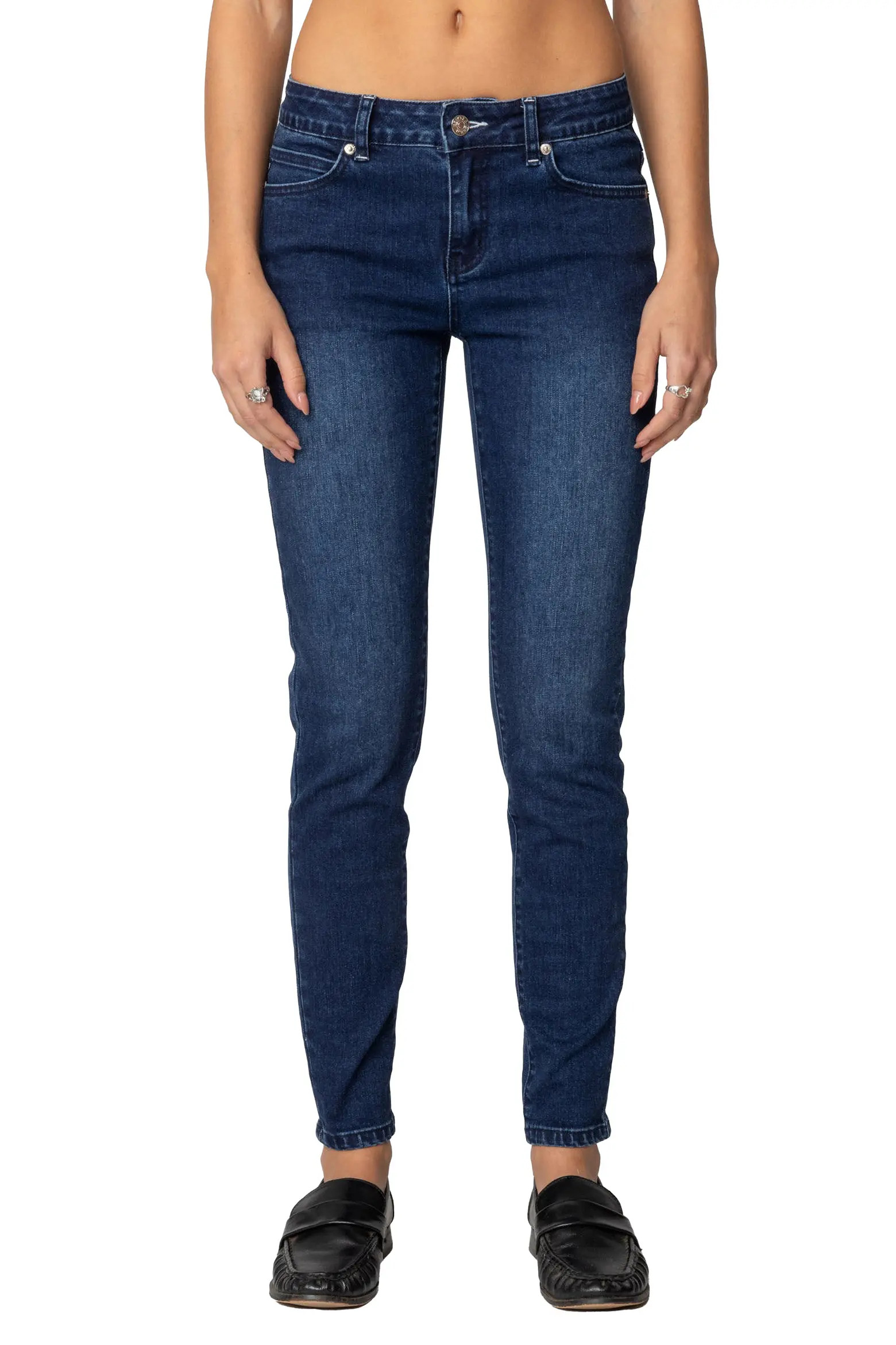 EDIKTED Rosalia Low Rise Skinny Jeans (Women) | Nordstrom | Nordstrom