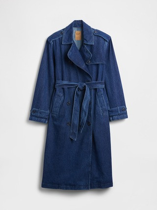 UltraSoft Denim Trench Coat | Gap (US)