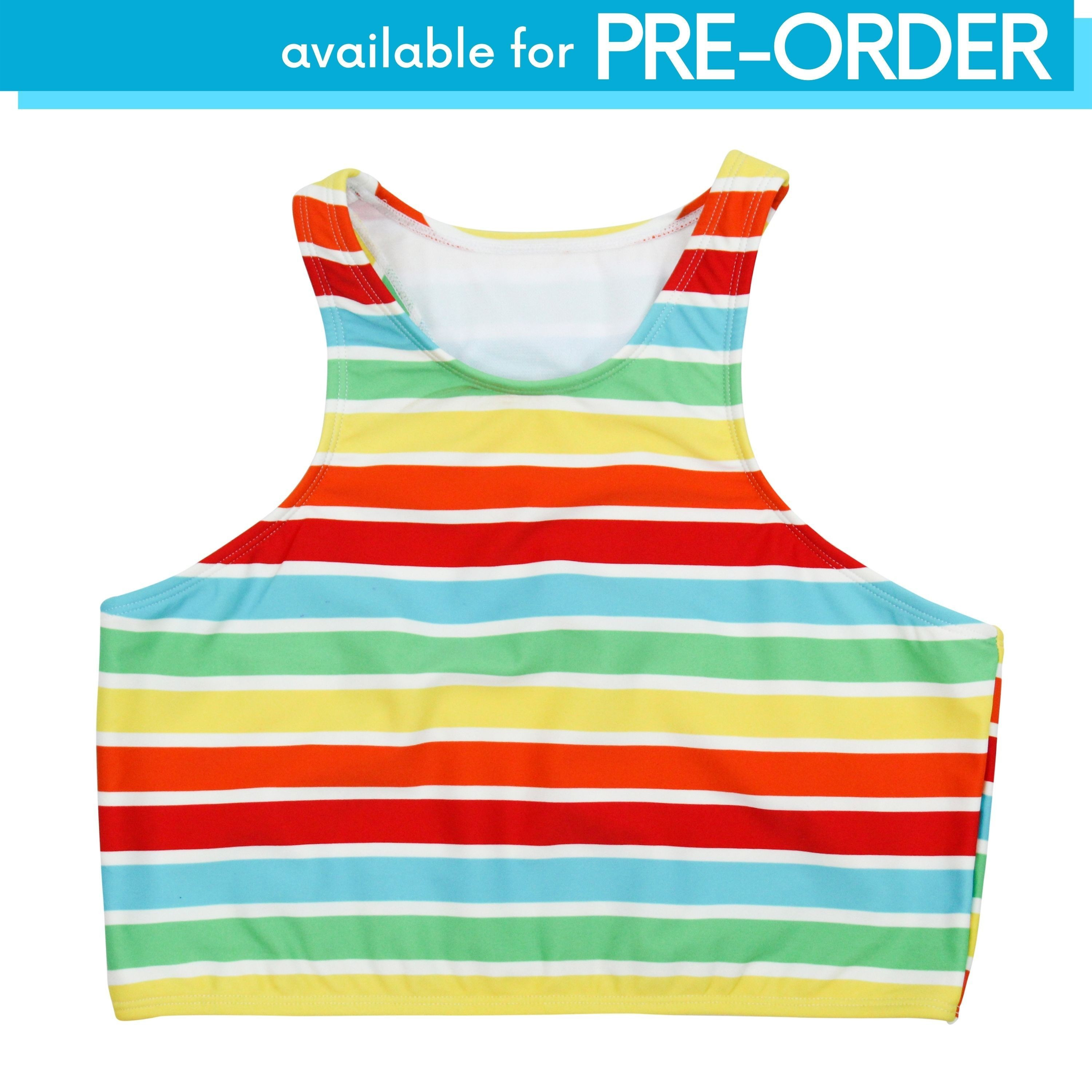 Women's Halter Bikini Top UPF 50+ | "Rainbow" | SwimZip