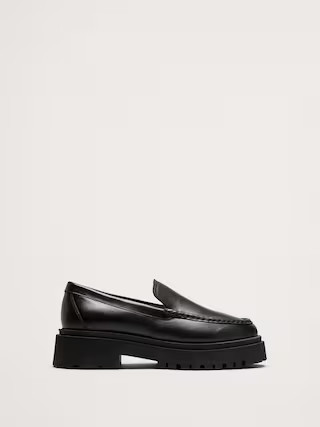 Italian Leather Lug-Sole Loafer | Banana Republic (US)
