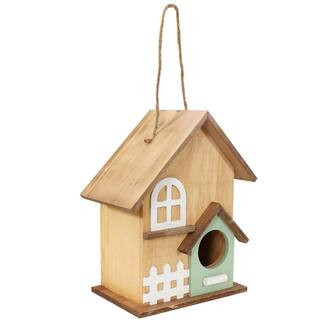 Sunnydaze 9 in. Wooden Small Bird Hanging Bird House | The Home Depot