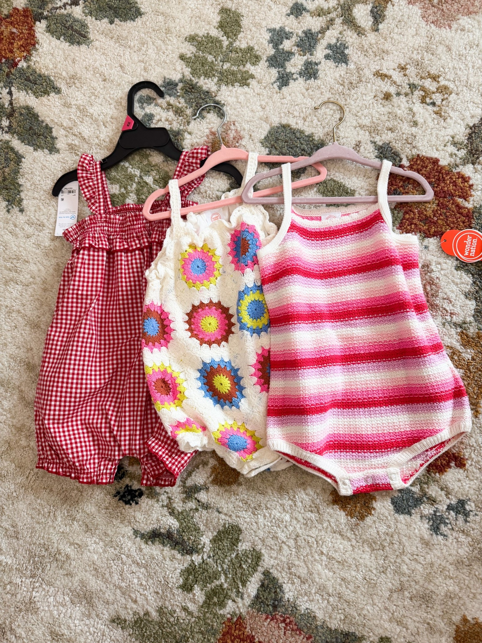 Walmart baby girl rompers what?! 