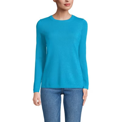 Lands' End Cashmere Sweater - Medium - Cyan | Target