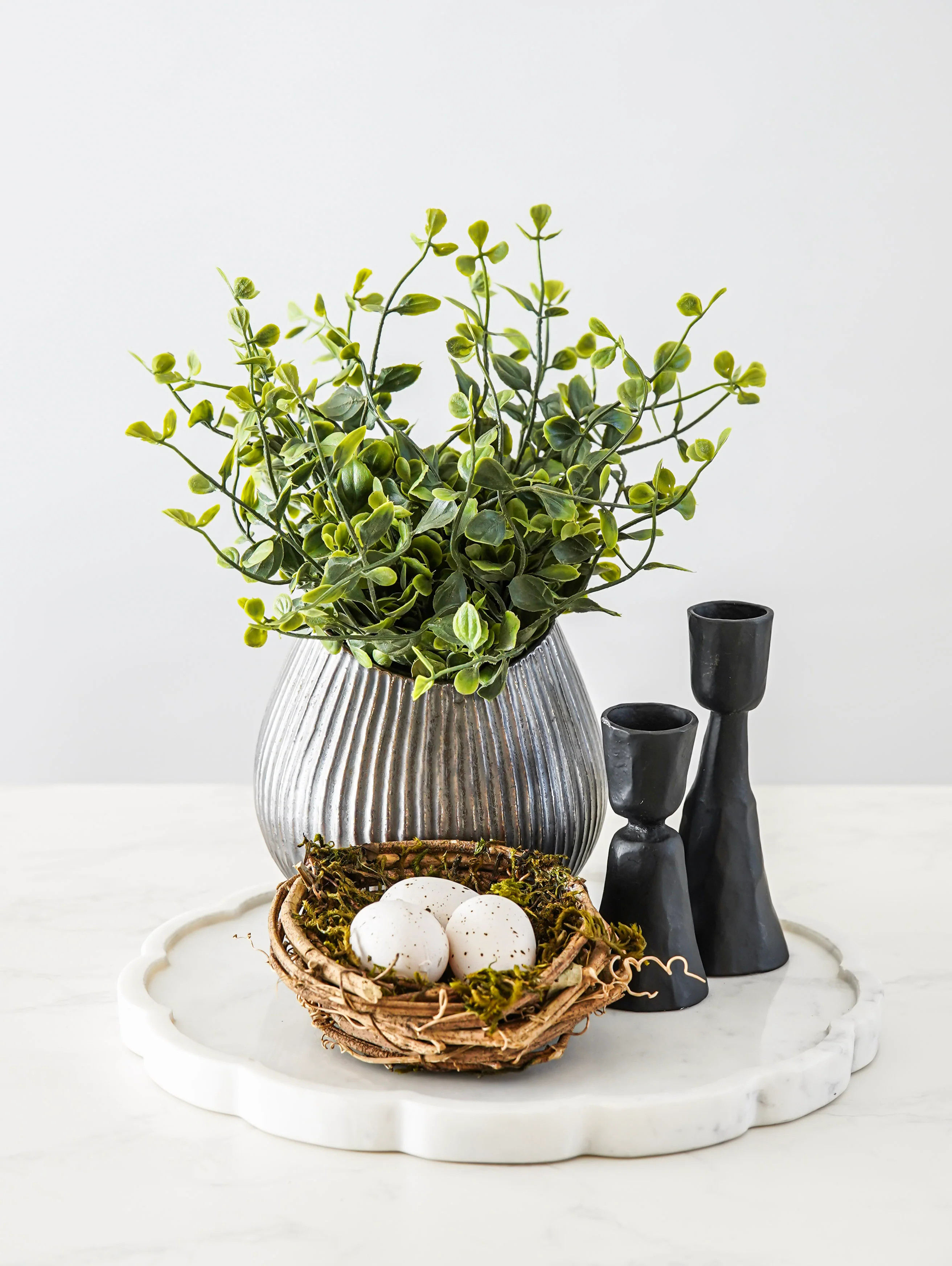Mossy Twig Nest with Eggs | MJHome