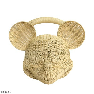 Disney collection Mickey Mouse / Rattan Bag cute kawaii Natural Black from Japan | eBay US