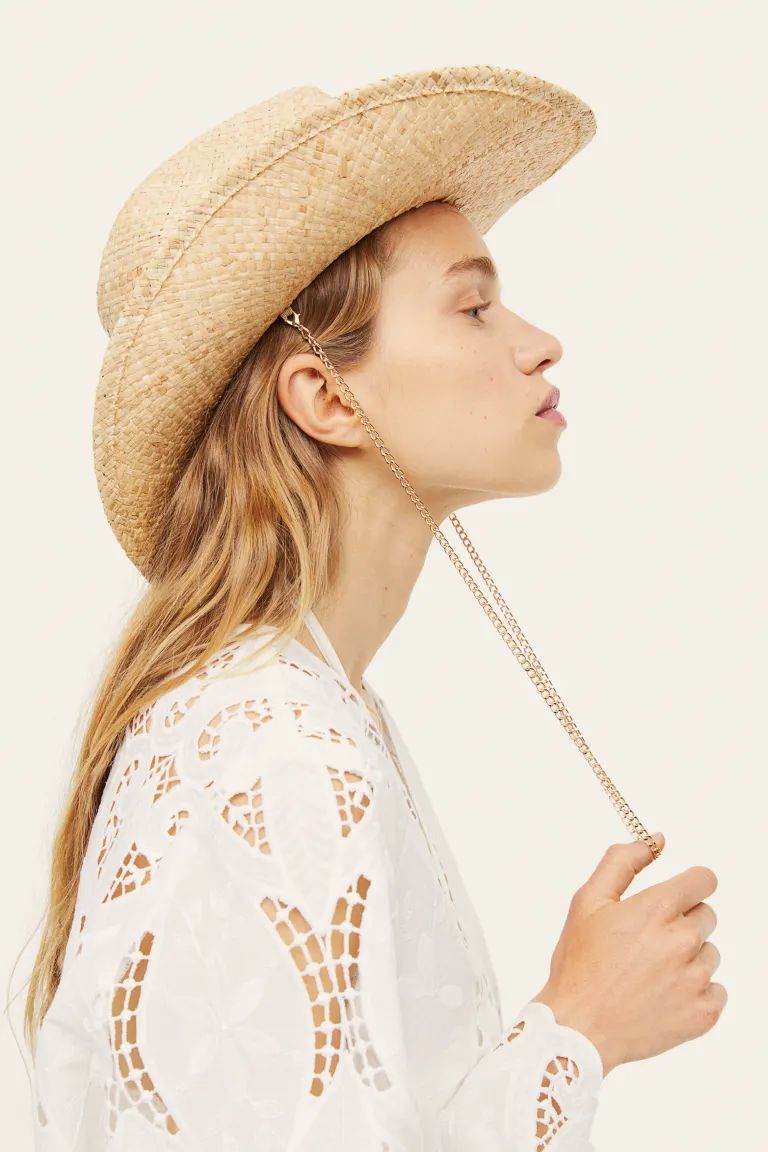 Chain-detail Straw Hat | H&M (US)