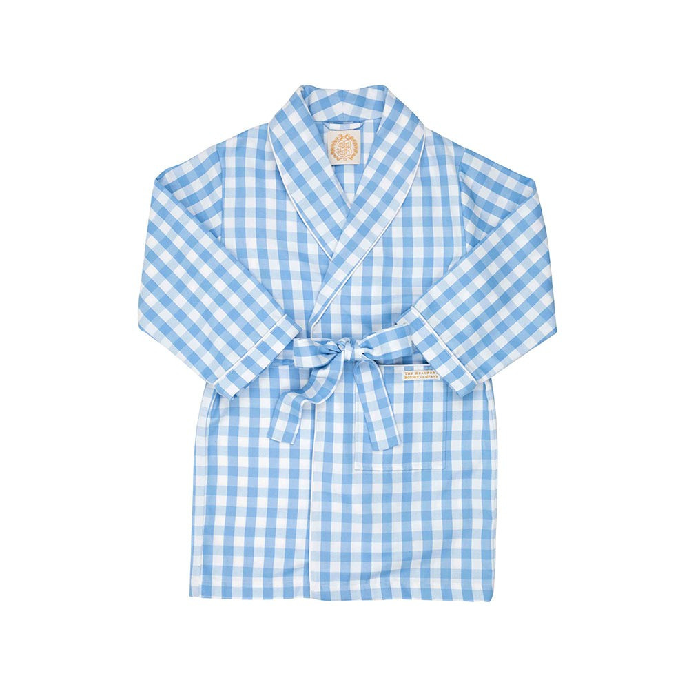 Blaylock Bath Robe - Beale Street Blue Gingham | The Beaufort Bonnet Company