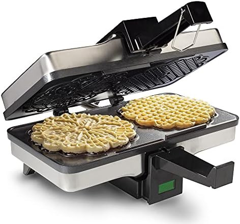 Pizzelle Maker- Non-stick Electric Pizzelle Baker Press Makes Two 5-Inch Cookies at Once- Recipe ... | Amazon (US)