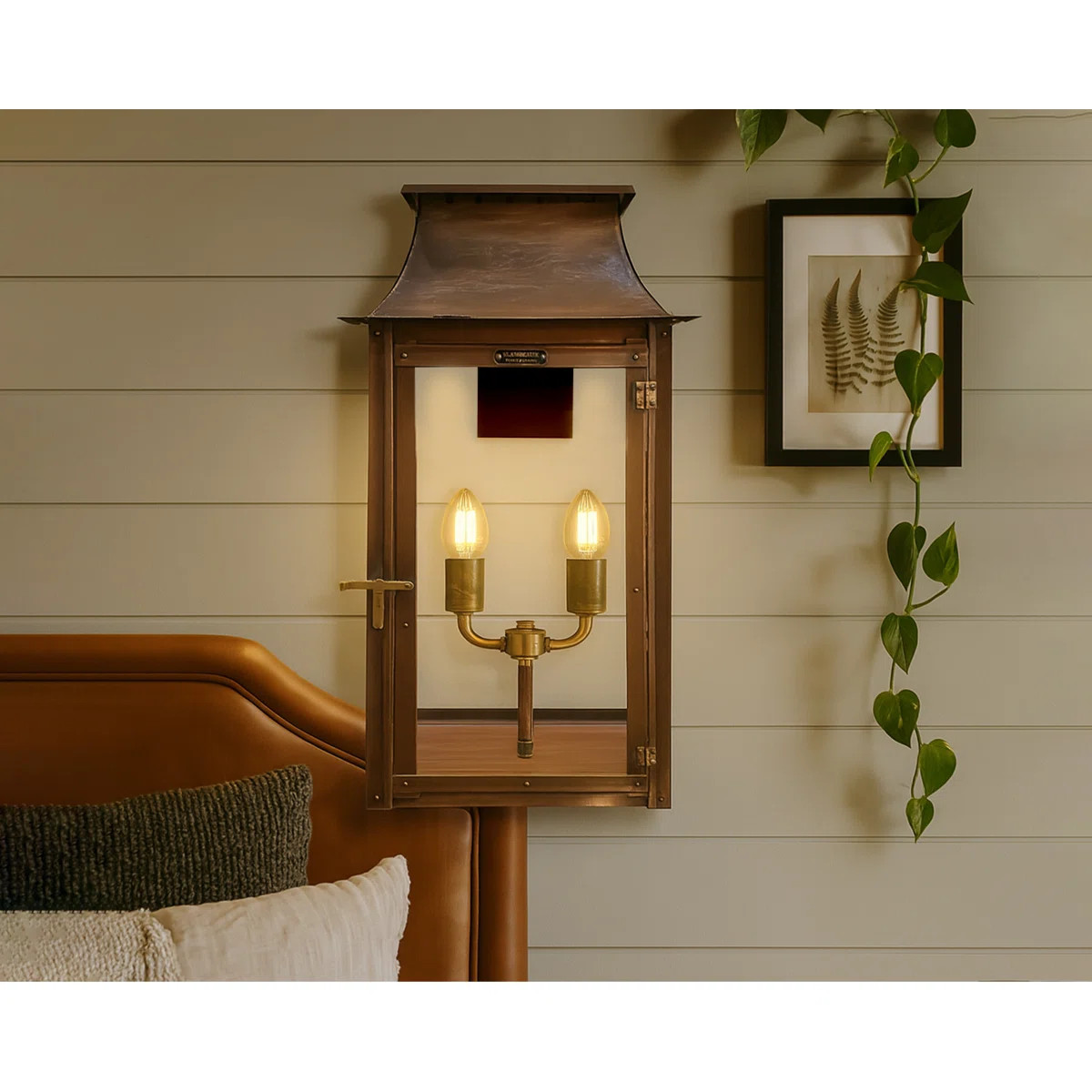 Colonial Bracket Mount 16” Copper Electric Lantern | Indoor & Outdoor Lighting | Wayfair North America