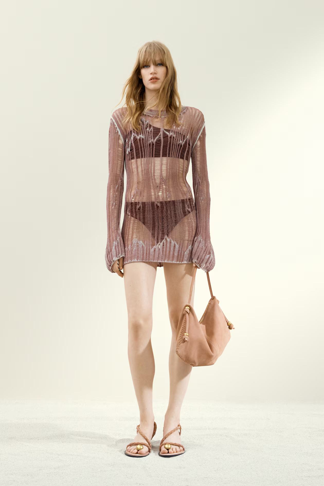 Knit Mini Dress - Dusty pink - Ladies | H&M US | H&M (US + CA)
