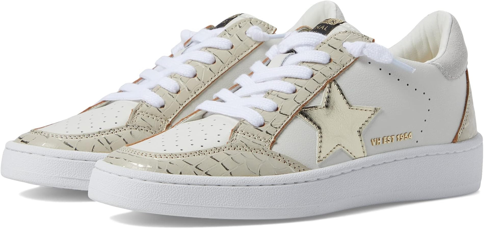 VINTAGE HAVANA Womens Denisse Metallic Lace Up Sneakers Shoes Casual | Amazon (US)