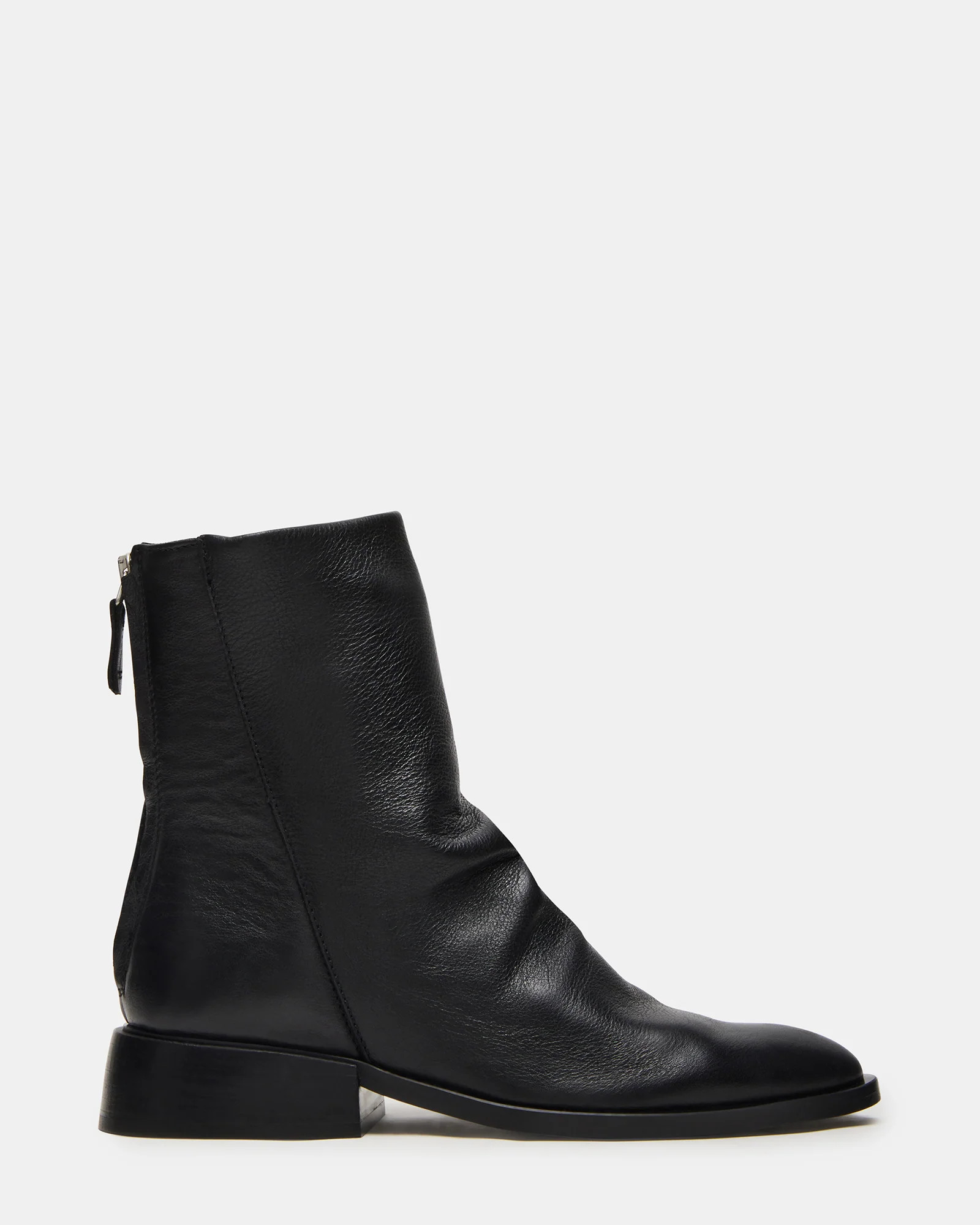 NEXIE Black Leather Women's Pointed-Toe Ankle Boot | Steve Madden (US)