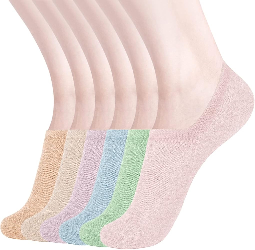 DIBAOLONG Womens No Show Socks Non Slip Flat Boat Line Low Cut Socks (6-12 Packs) | Amazon (US)