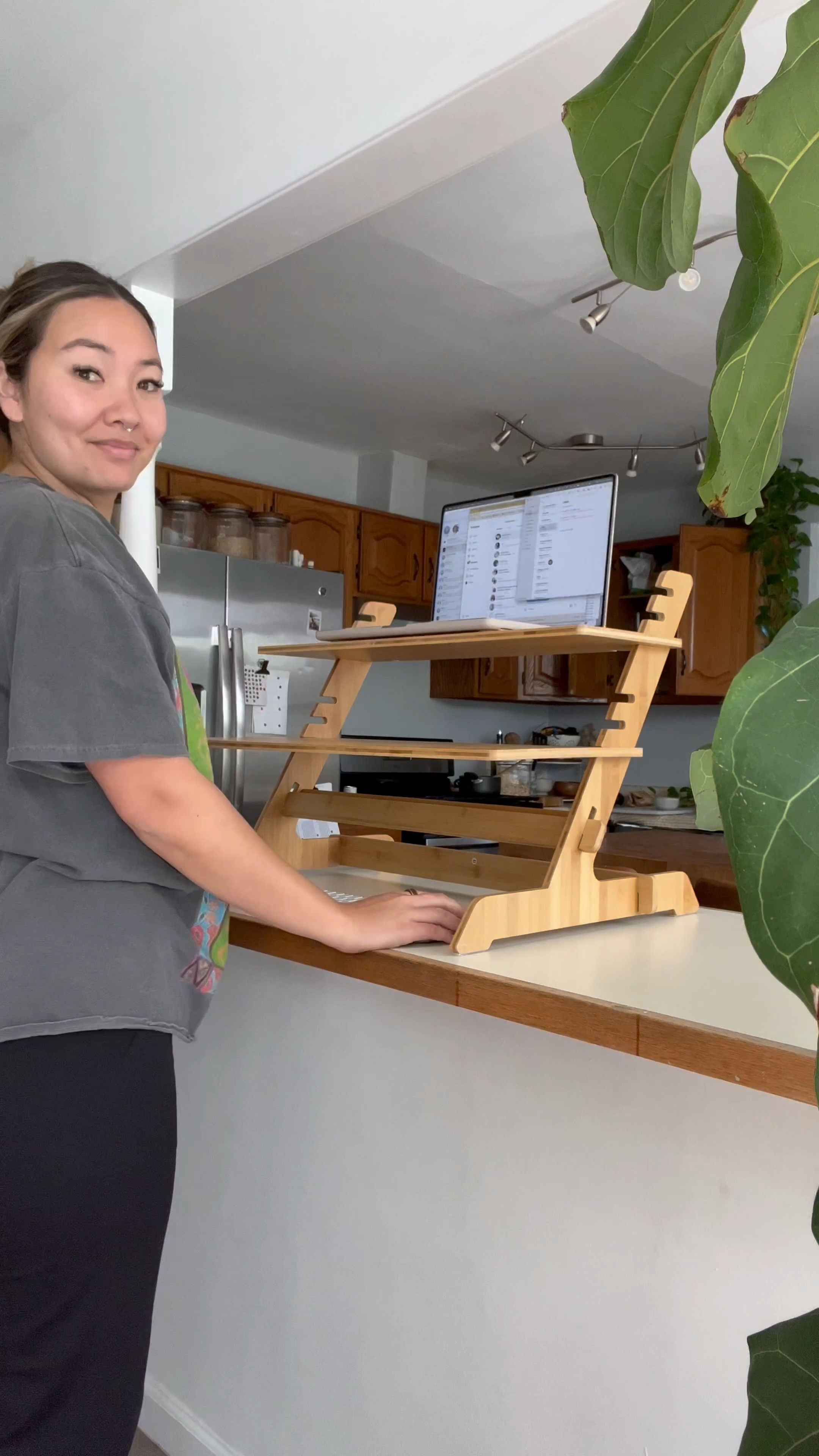this standing desk converter has changed my life!! you can move it around your house and the shelves are adjustable. 

#LTKhome #LTKFind