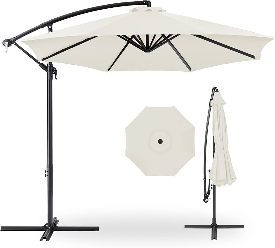 Best Choice Products 10ft Offset Hanging Market Patio Umbrella w/Easy Tilt Adjustment, Polyester ... | Amazon (US)