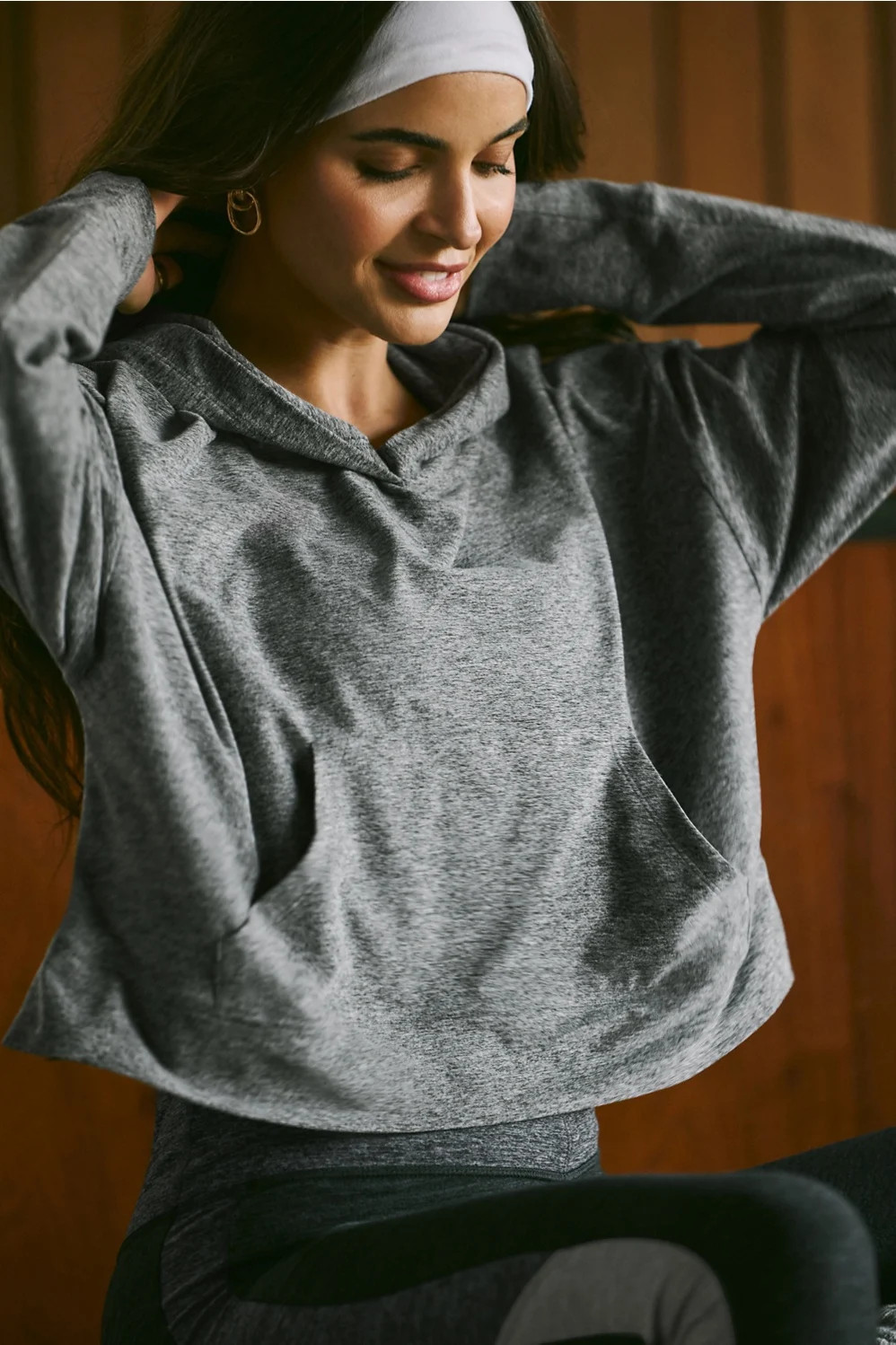 Cloud Jersey Cropped Hoodie | Fabletics - North America