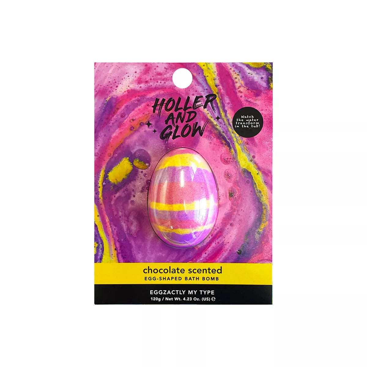 Holler and Glow Eggzactly My Type Tie Dye Bath Bomb - 4.23oz | Target