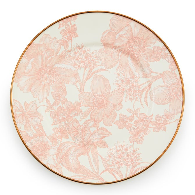 Rosy English Garden Enamel Salad/Dessert Plate | MacKenzie-Childs