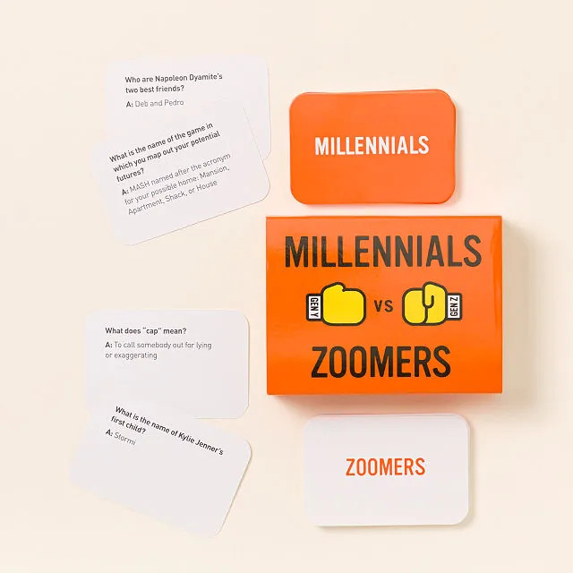 Millennials v. Zoomers Trivia Game | UncommonGoods