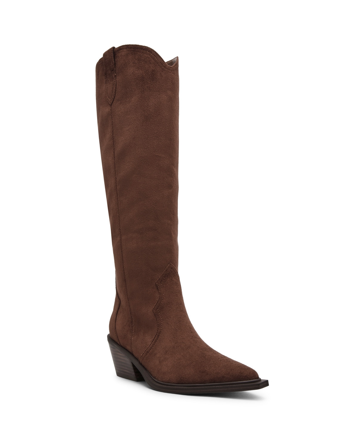 Dv Dolce Vita Women's Greva Tall Pull-On Cowboy Western Boots - Chocolate | Macy's
