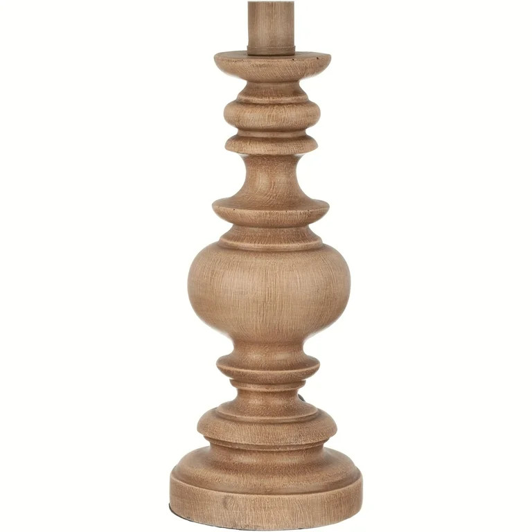 Mainstays Traditional Brown Washed Wood Table Lamp - Walmart.com | Walmart (US)