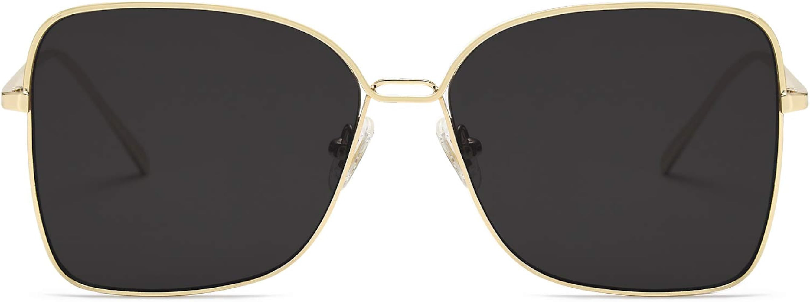 Fashion Designer Square Sunglasses for Women Flat Mirrored Lens SJ1082 | Amazon (US)