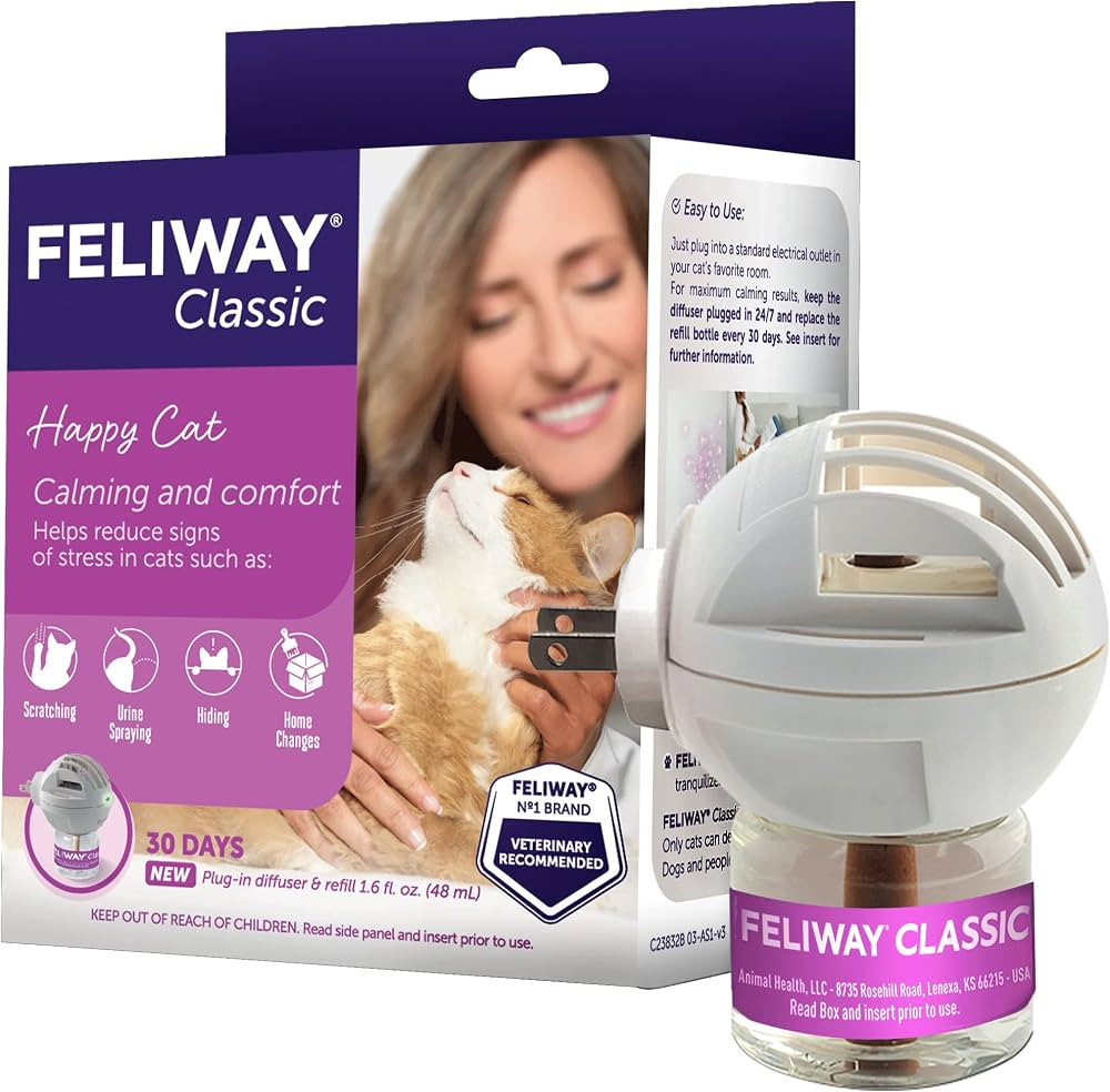 FELIWAY Classic Cat Calming Pheromone Diffuser, 30 Day Starter Kit (48 mL) | Amazon (US)