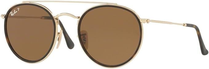 Ray-Ban RB3647N Round Double Bridge Sunglasses + BUNDLE with Designer iWear Eyewear Care Kit | Amazon (US)