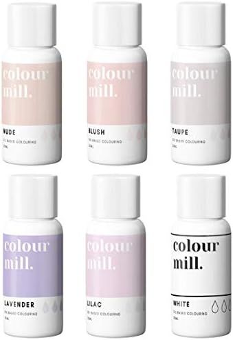 Colour Mill Oil-Based Food Coloring, 20 Milliliters Each of 6 Colors: Blush, Lavender, Lilac, Nude,  | Amazon (US)